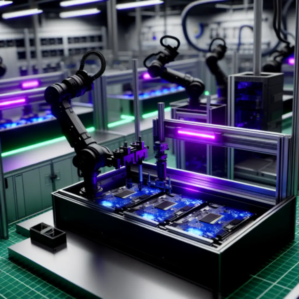 Zautomatyzowana linia produkcyjna komponentów elektronicznych